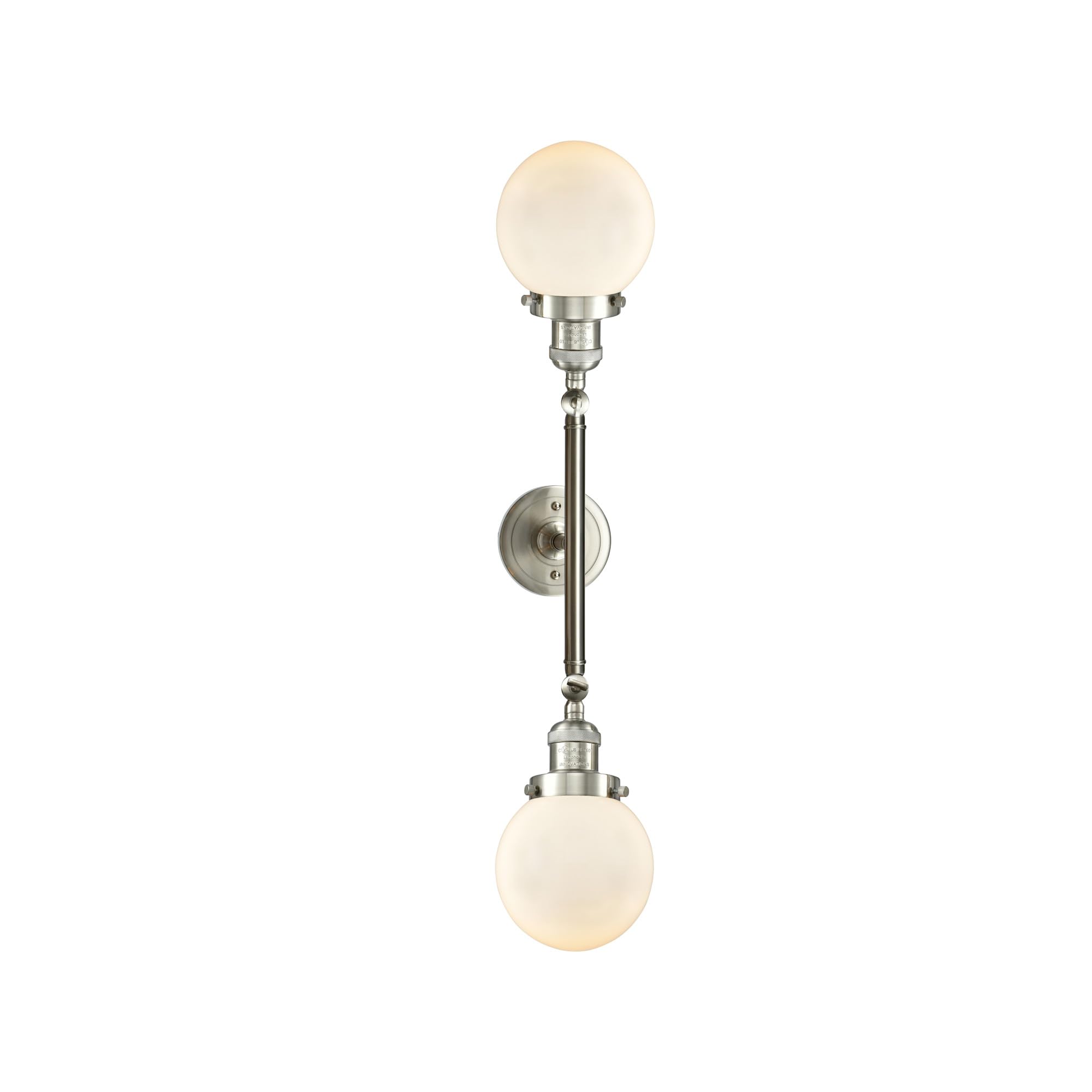 Innovations 208-BB-G204-6 2-Light Bathroom Vanity Light Fixture in Brushed Brass - Perfect for Modern Bathrooms, Powder Rooms & Spa-Like Retreats