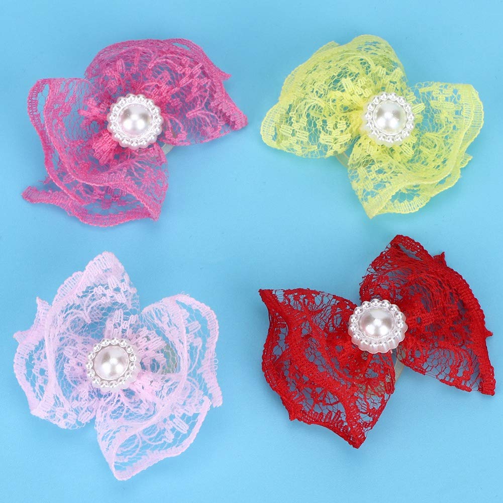 20Pcs Multicolor Cat Hair Bows - Cute Bowknot Bows for Small Dogs & Cats - Pet Hair Accessories for Grooming, Parties & Photo Shoots