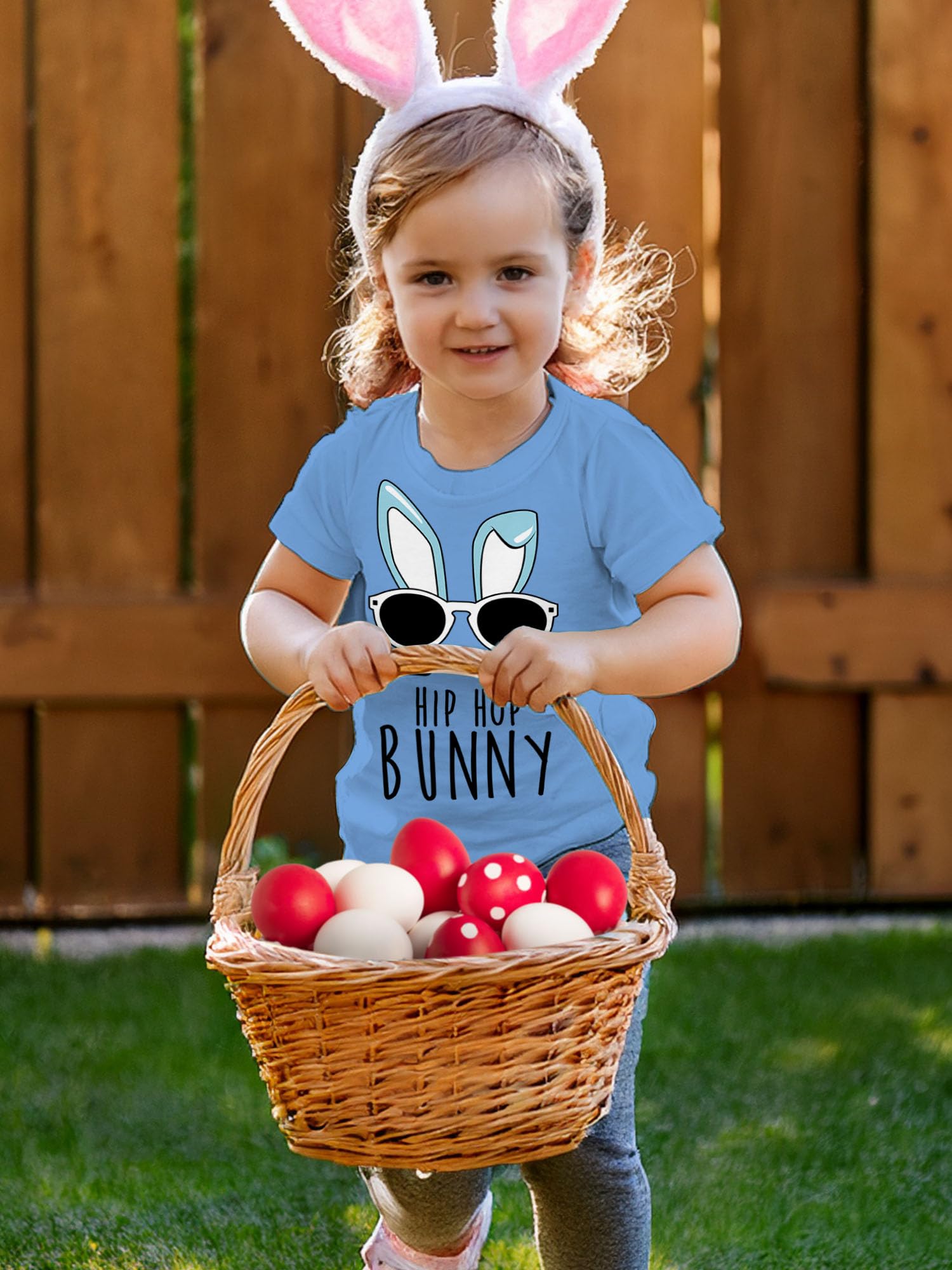 **Hip Hop Harry Bunny Easter T-Shirt for Boys & Girls - Cute Peepin Bunnies Toddler Kids Tee - Perfect for Easter Outfits, Spring Photos & Playdates**