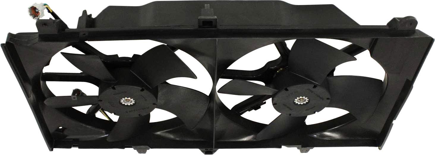 Go-Parts - High Performance Radiator Fan Assembly Compatible with Nissan 350Z (2003-2006) & Infiniti G35 Coupe/Sedan (2003-2005) - Direct Replacement Dual Cooling Fan - Perfect for Summer Driving and Overheating Prevention