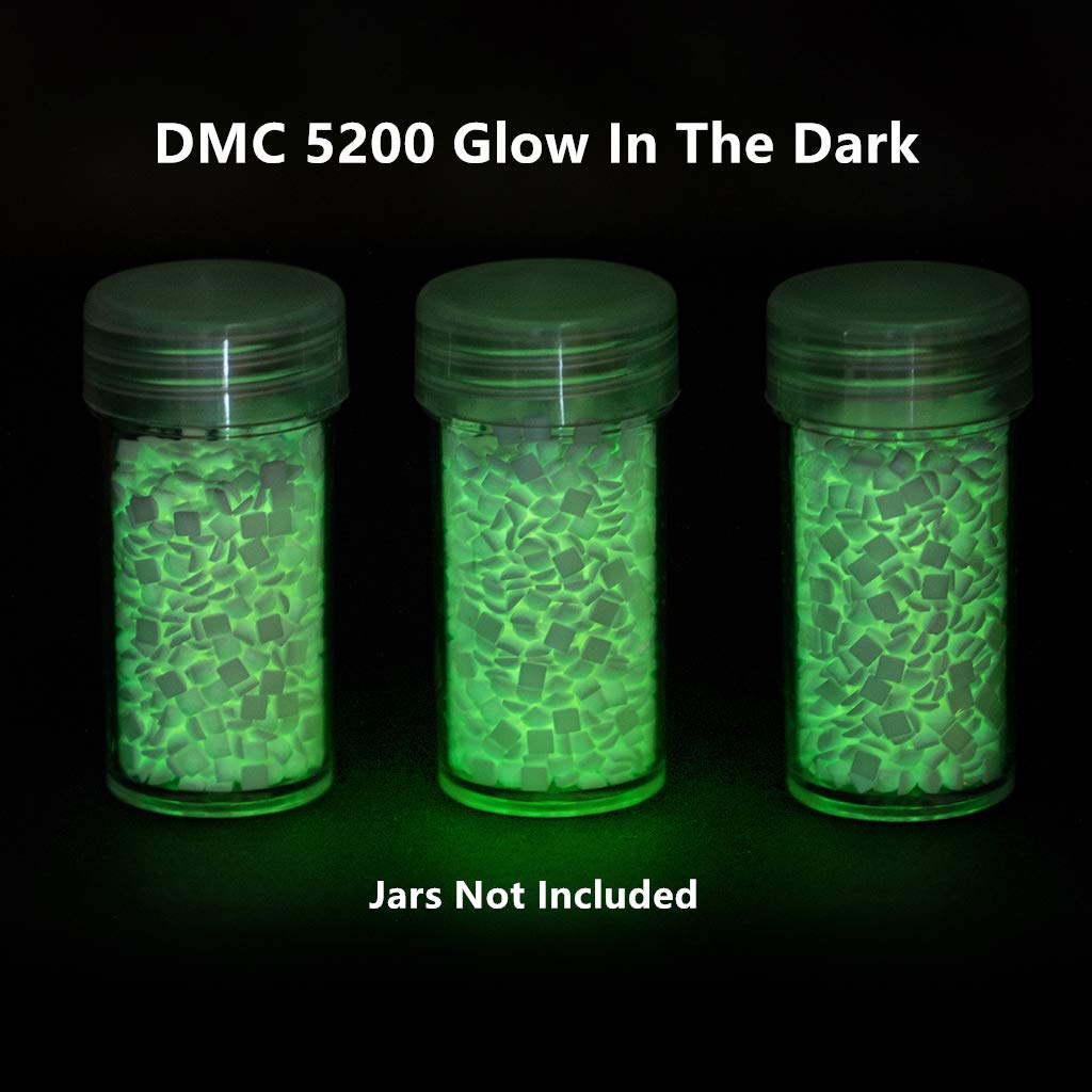 5,000pcs Glow in The Dark Diamond Painting Beads - Square Resin Replacement Drills for DIY Diamond Art Kits (White) - Perfect for Home Decor, Gifts & Craft Projects
