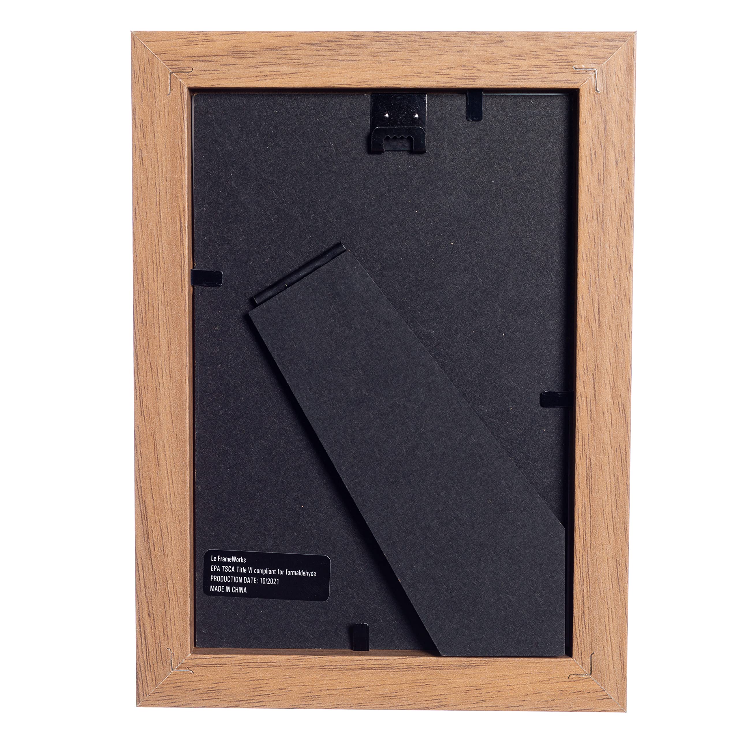 4x6 Classic Wooden Picture Frames with Tempered Glass - Golden Oak - 6 Pack | Wall & Tabletop Display for Family Photos, Artwork, and Home Decor