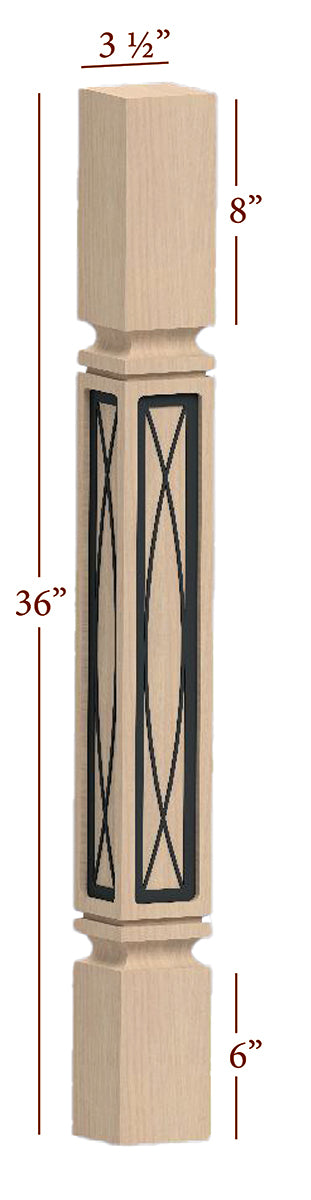 Fast Snap Mission Island Post with Eden Metal Inlay - 36