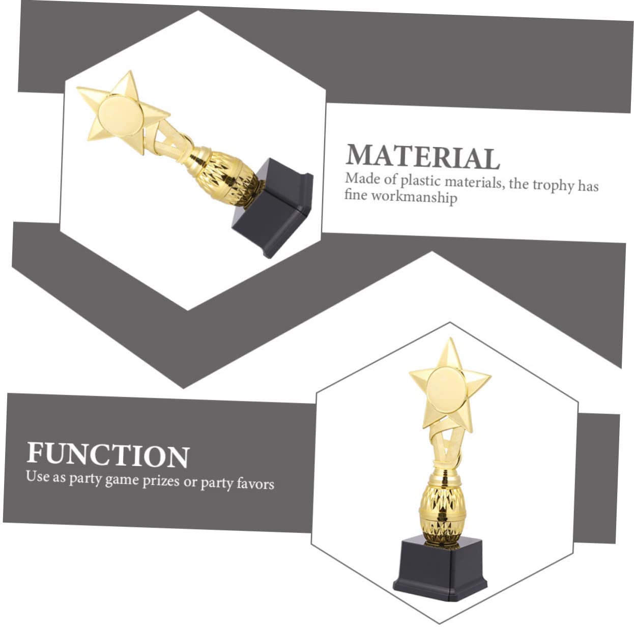 Toddmomy 4-Piece Kids Football Trophy Set - Reusable Plastic Sports Reward Toys for Children | Perfect for Soccer Parties, Awards Ceremonies & Youth Sports Motivation