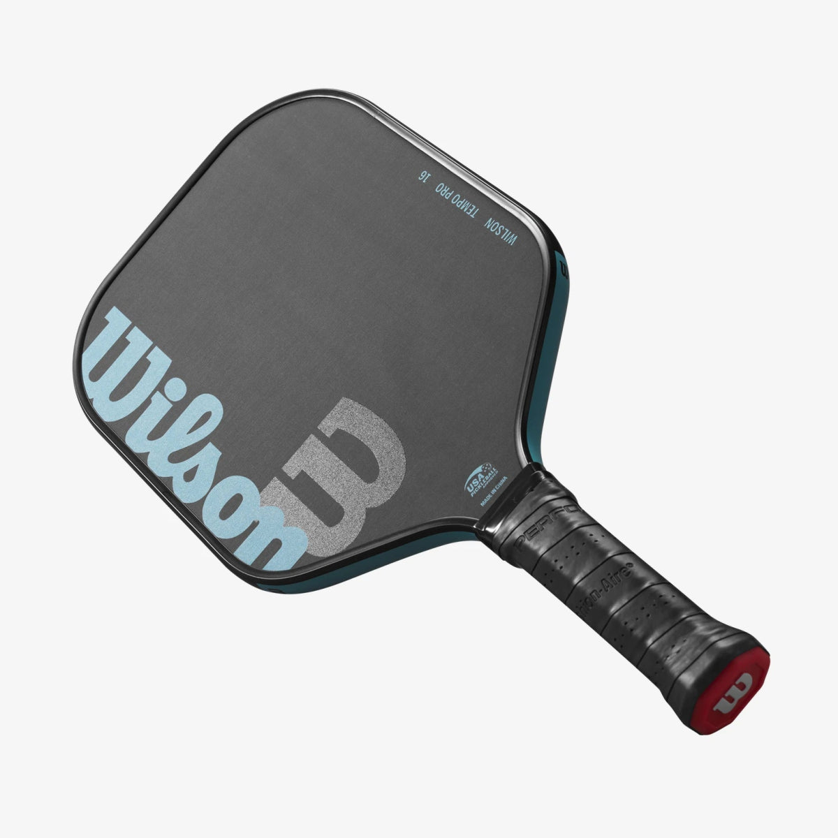 Wilson Tempo Pro 16 Pickleball Paddle - Premium Carbon Fiber Face with Cushion Grip (Black/Blue) | Perfect for Indoor & Outdoor Play, Tournaments & Recreational Games