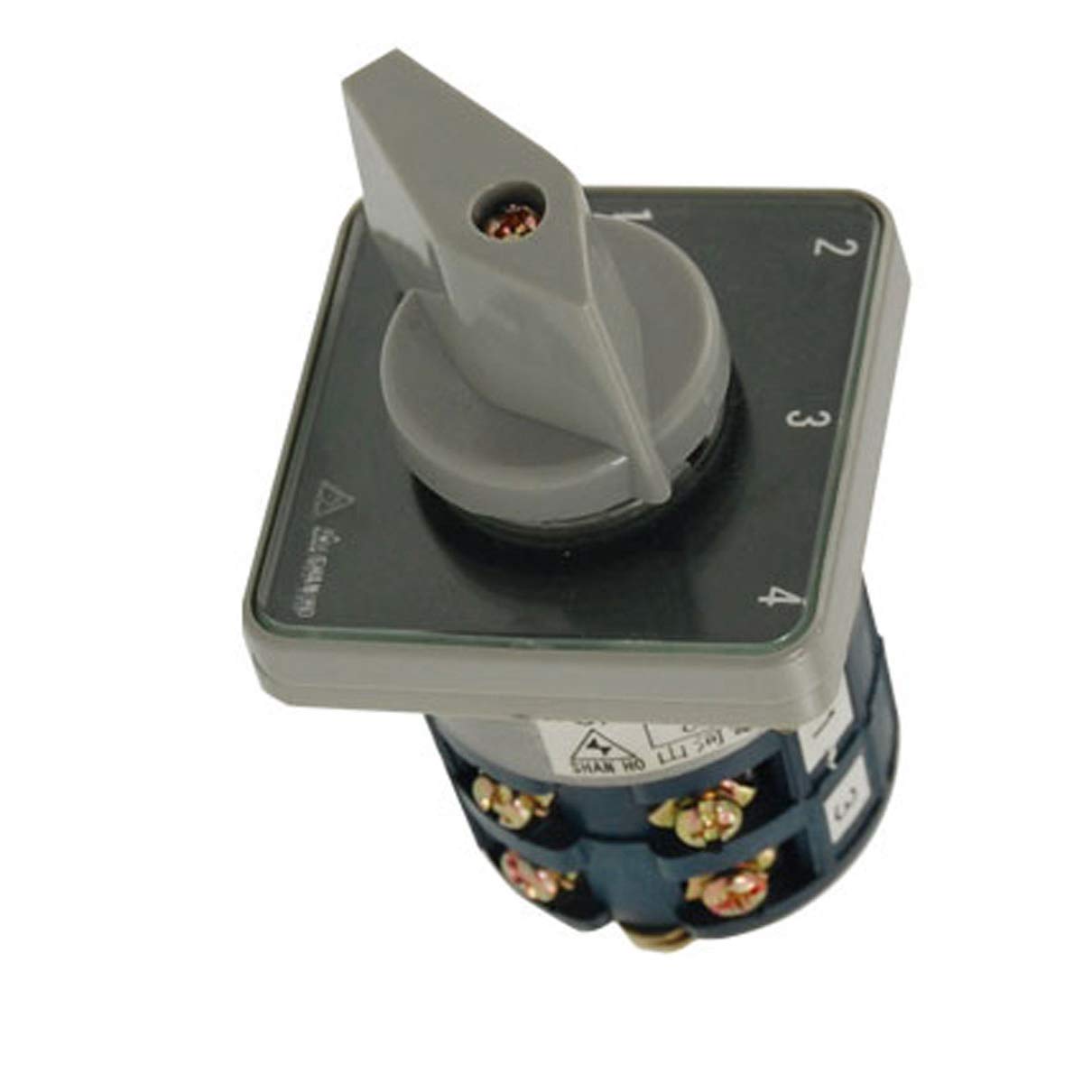 Gray Electric Screw Relays Terminals - Rotary Cam Selector Switch & Changeover Switch for Industrial Control Panels & Automation Systems