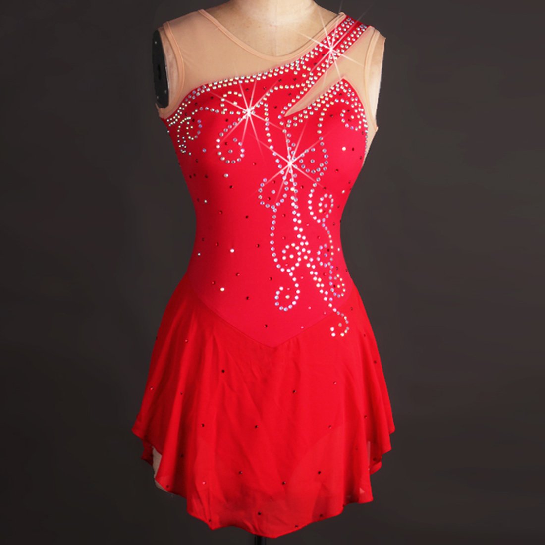 Women's Figure Skating Practice Dress - Stretchable & Breathable Ice Skating Costume for Training & Performances | Perfect for Competitions, Shows & Ice Dancing