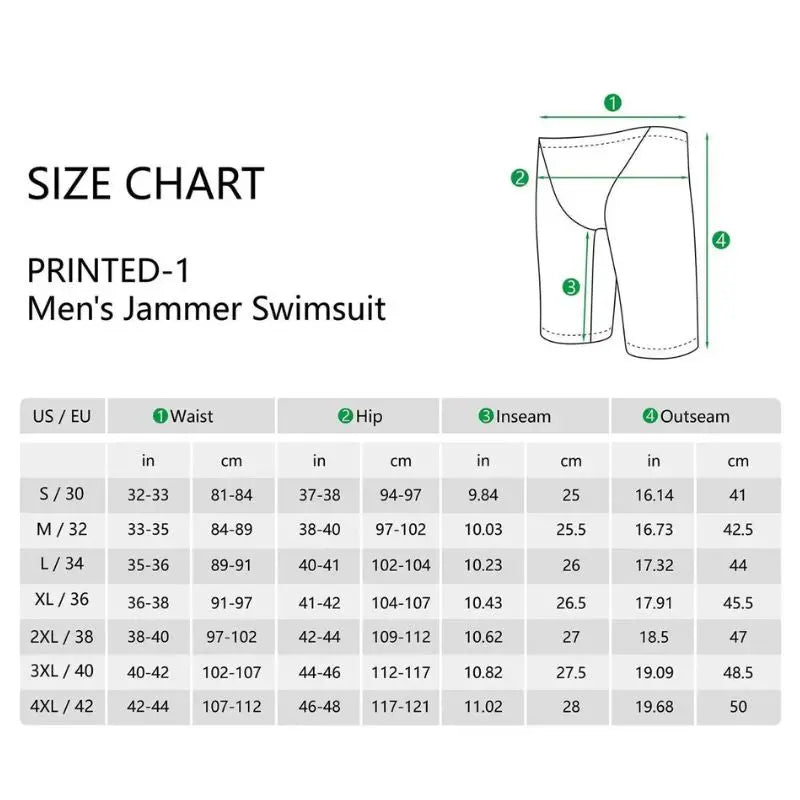 Men's Swim Jammers - High Performance Athletic Swimwear for Competition & Training | Perfect for Lap Swimming, Triathlons & Water Sports