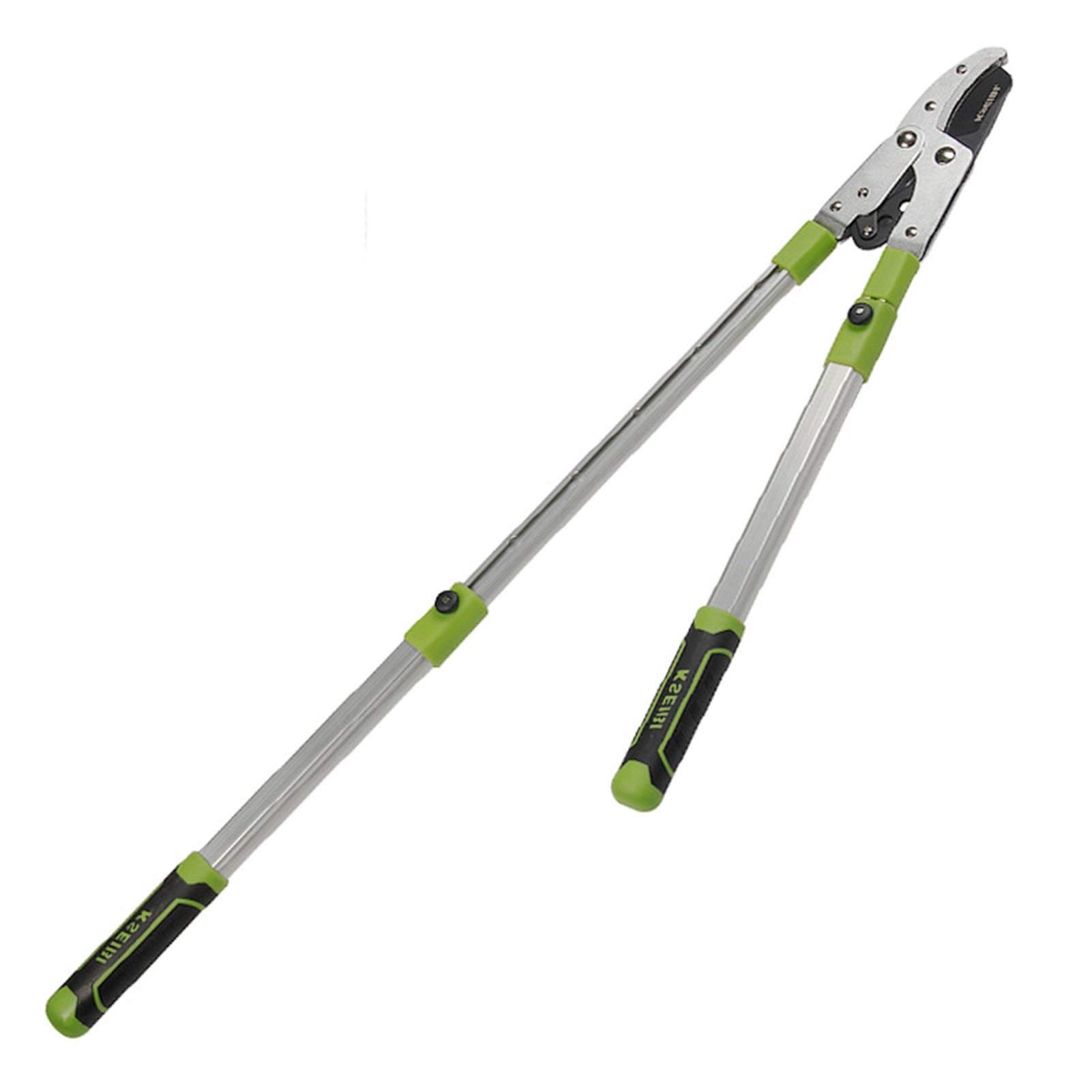Heavy Duty Telescopic Ratchet Anvil Lopper - 28 to 40 Inch Extendable Long Handle Tree Pruner for Effortless Cutting of Thick Branches, Ideal for Gardening, Landscaping, and Hedge Trimming