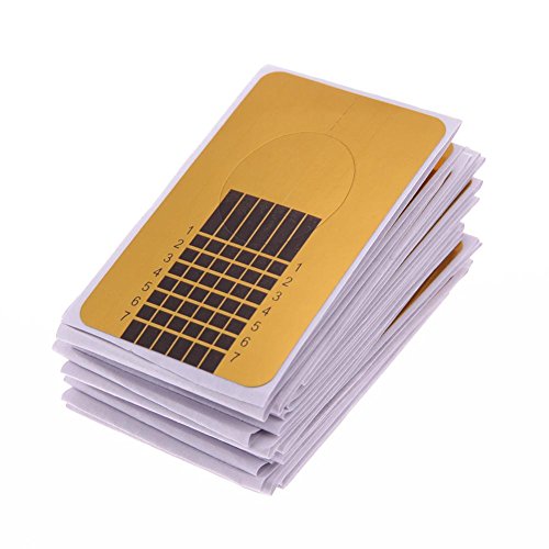 50pcs Professional Rectangle Nail Form Stickers for Nail Extension - DIY Acrylic & Gel Nail Art Kit - Perfect for Salon, Home Manicure & Nail Art Design