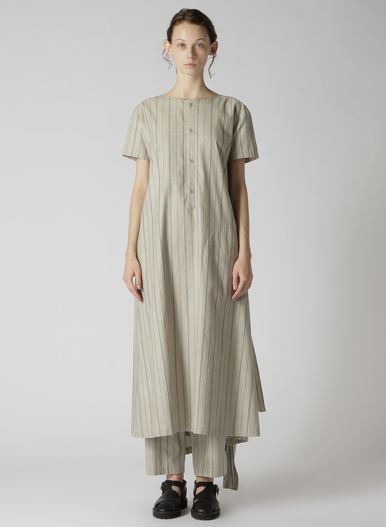 Stylish Cotton Stripe Ink Dyed Back Tie Dress for Women - Perfect for Summer Outfits, Beach Vacations & Casual Dates