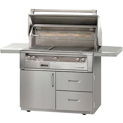 Premium 42-Inch Alfresco Luxury Gas Grill with Deluxe Cart - ALXE 42CD LP - Perfect for Outdoor Cooking, Backyard BBQs, and Patio Entertaining