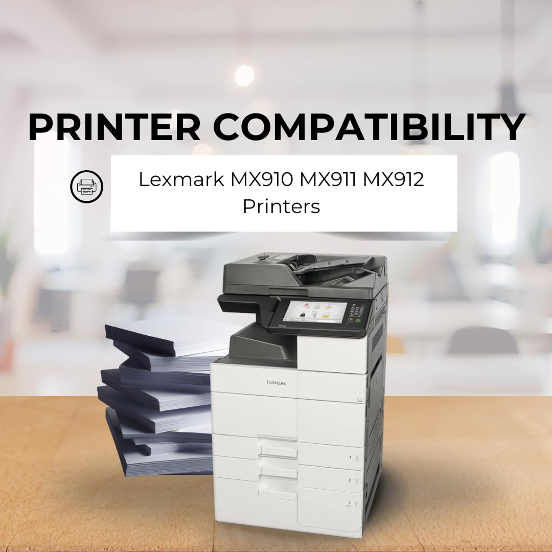 Toner PROS TM Compatible 64G0H00 High Yield Black Toner Cartridge for Lexmark MX910 MX911 MX912 Printers - 32,500 Page Yield (Pack of 1) | Ideal for Office Printing, Business Documents & High Volume Copying