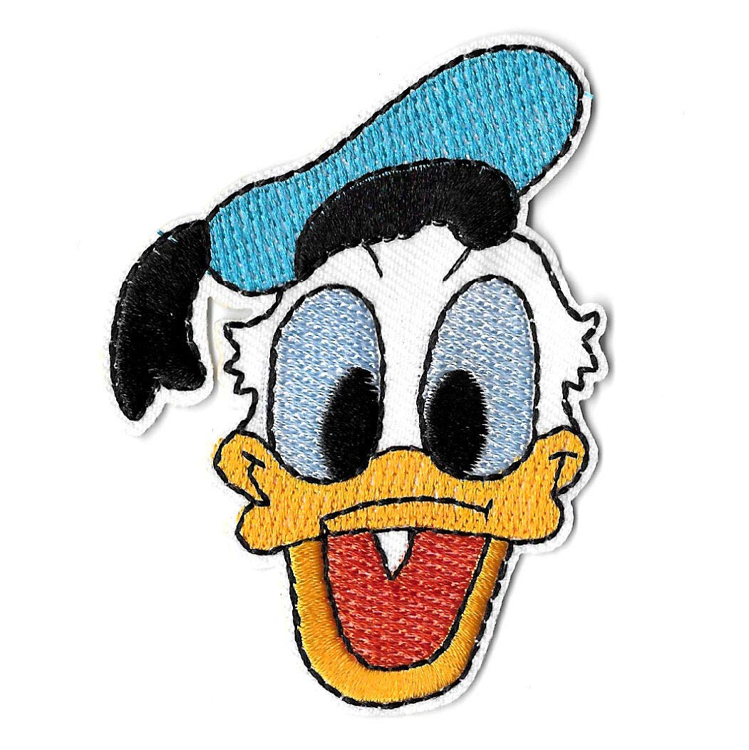 Donald Duck Cartoon Embroidered Iron-On Applique Patch - Disney Character Sew-On Badge for Jackets, Hats & Backpacks - DIY Craft & Costume Accessories
