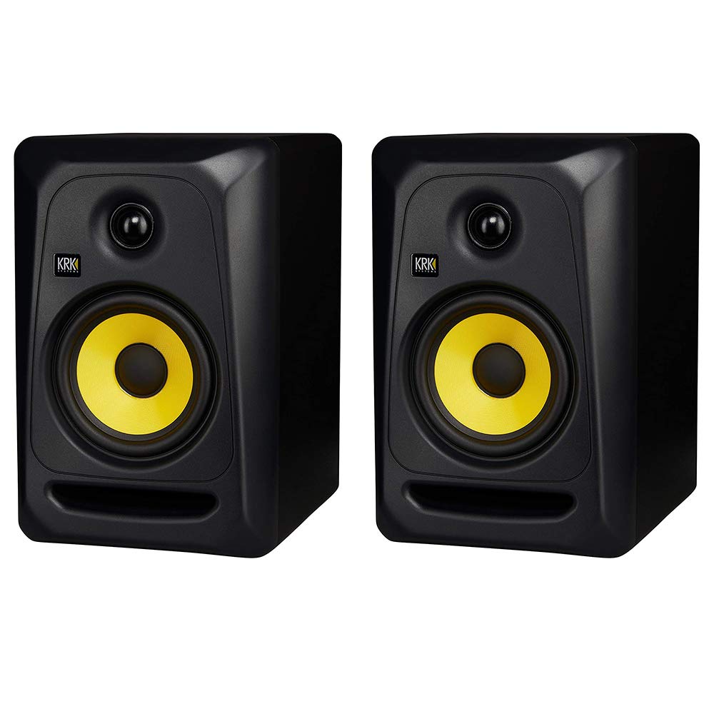 KRK Classic 5 Near-Field 2-Way Studio Monitor Speakers (Pair) - Professional Studio-Grade Sound for Music Production, Mixing & Home Recording | Perfect for Home Studios, Podcasting & Audio Editing