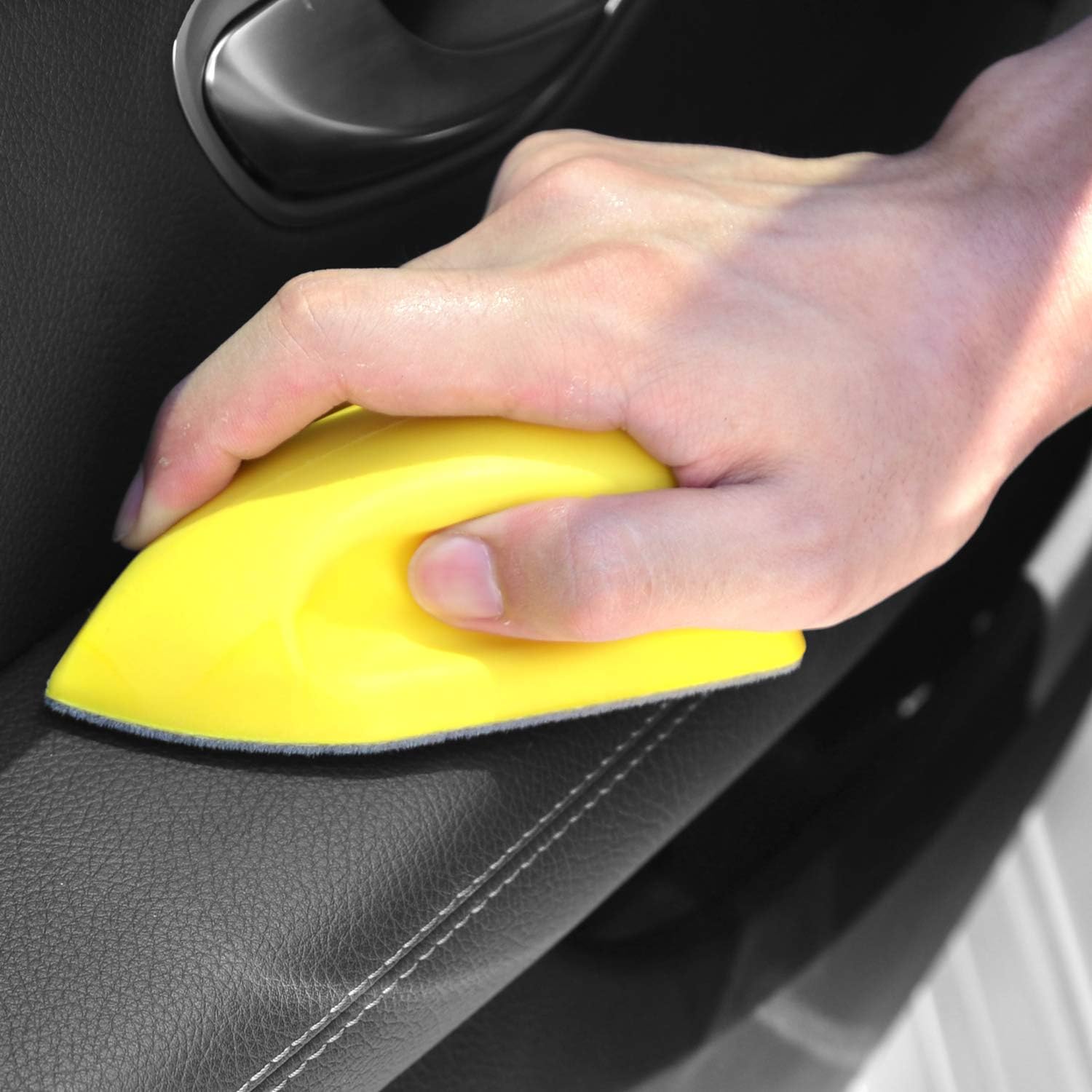 2-Pack Nanometer No-Scratch Car Interior Cleaning Brushes with Easy Grip Handle - Perfect for Leather, Vinyl & Fabric - Car Dashboard, Seats, Windows, Sofa, Furniture, Bags & Shoes Cleaning & Care - Ideal for Auto Detailing & Home Cleaning