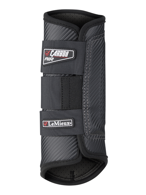 LeMieux Carbon Air XC Boots for Horses - Black Hind Leg Protection - Lightweight & Breathable for Jumping & Cross-Country Riding