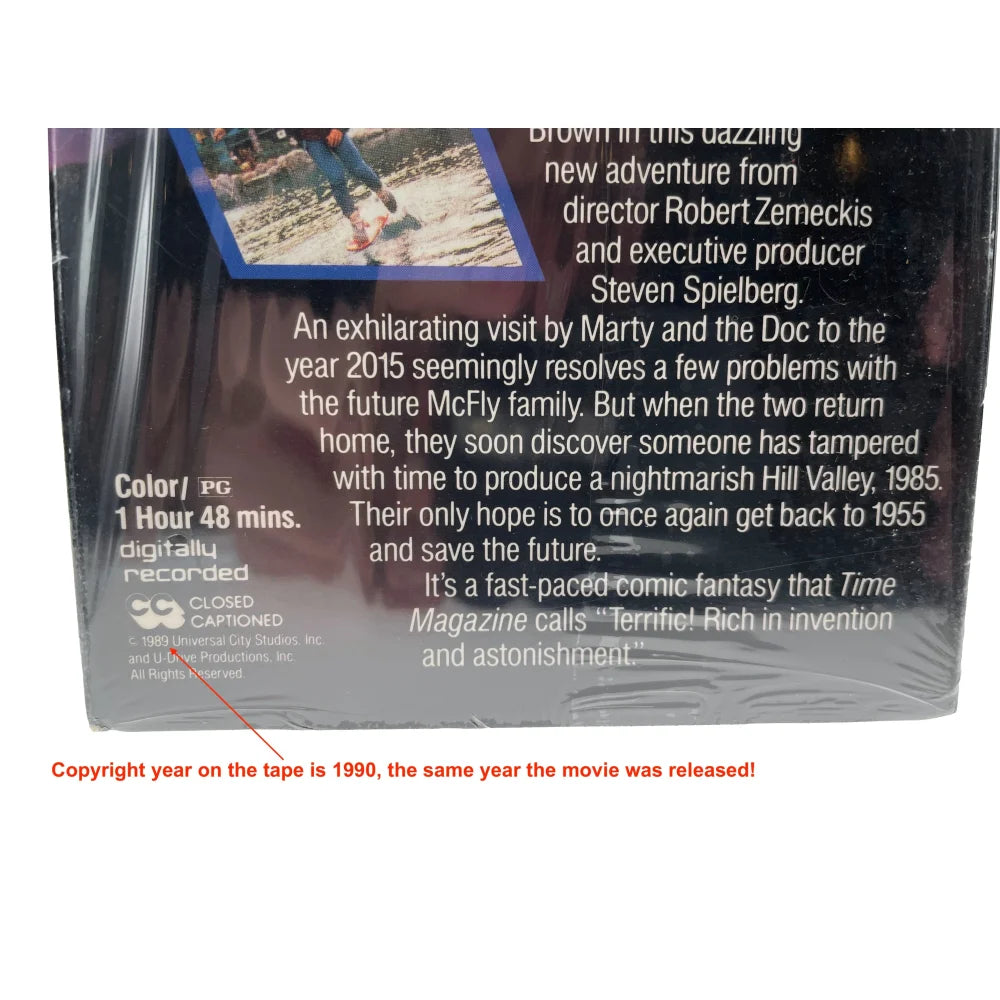 Christopher Lloyd Autographed Back to the Future II VHS Tape 1989 - JSA Certified - Collectible Movie Memorabilia - Perfect for Fans, Gift Giving & Home Theater Displays