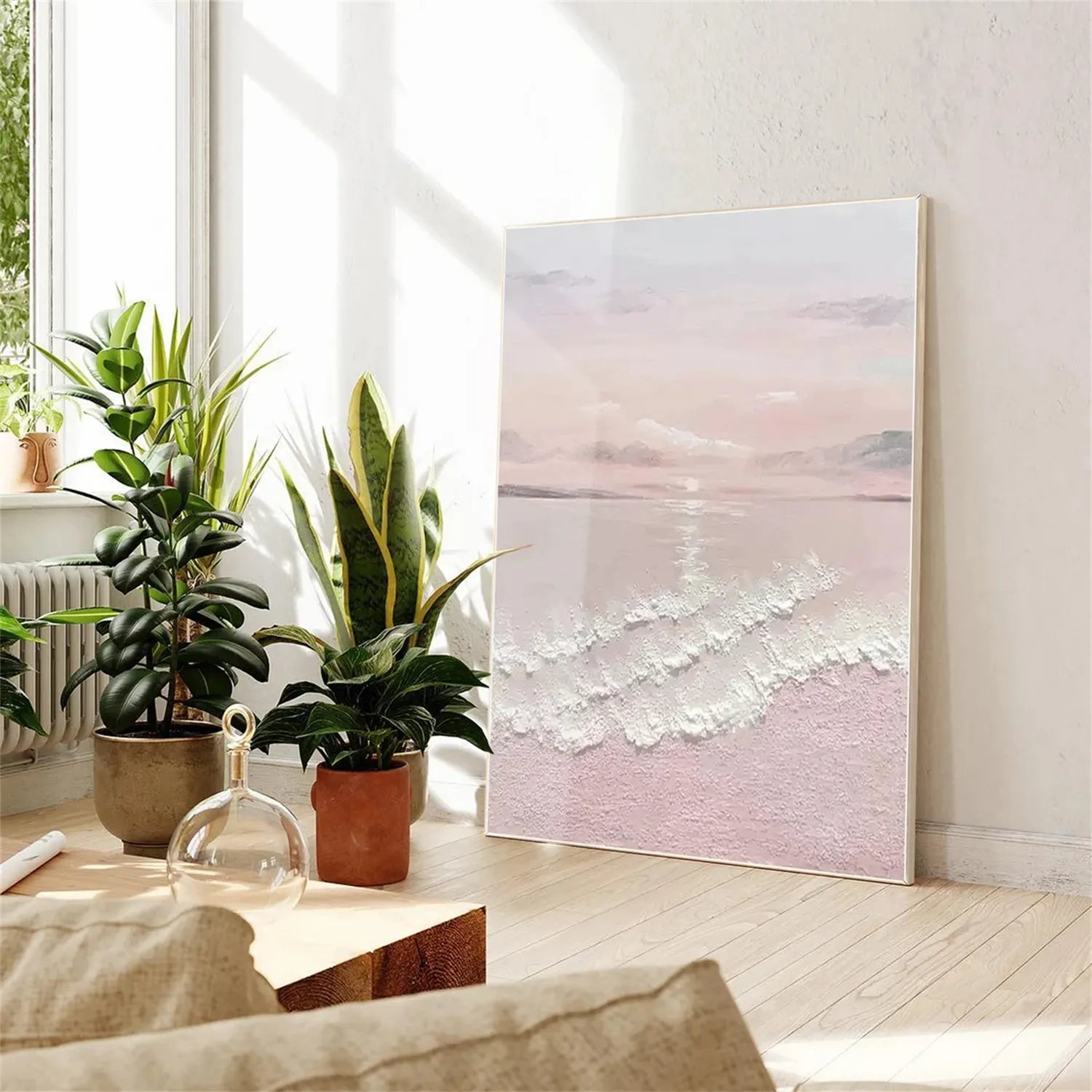 Ocean and Sky Painting #OS 158 - Handmade Canvas Wall Art for Home Decor, Office & Living Room