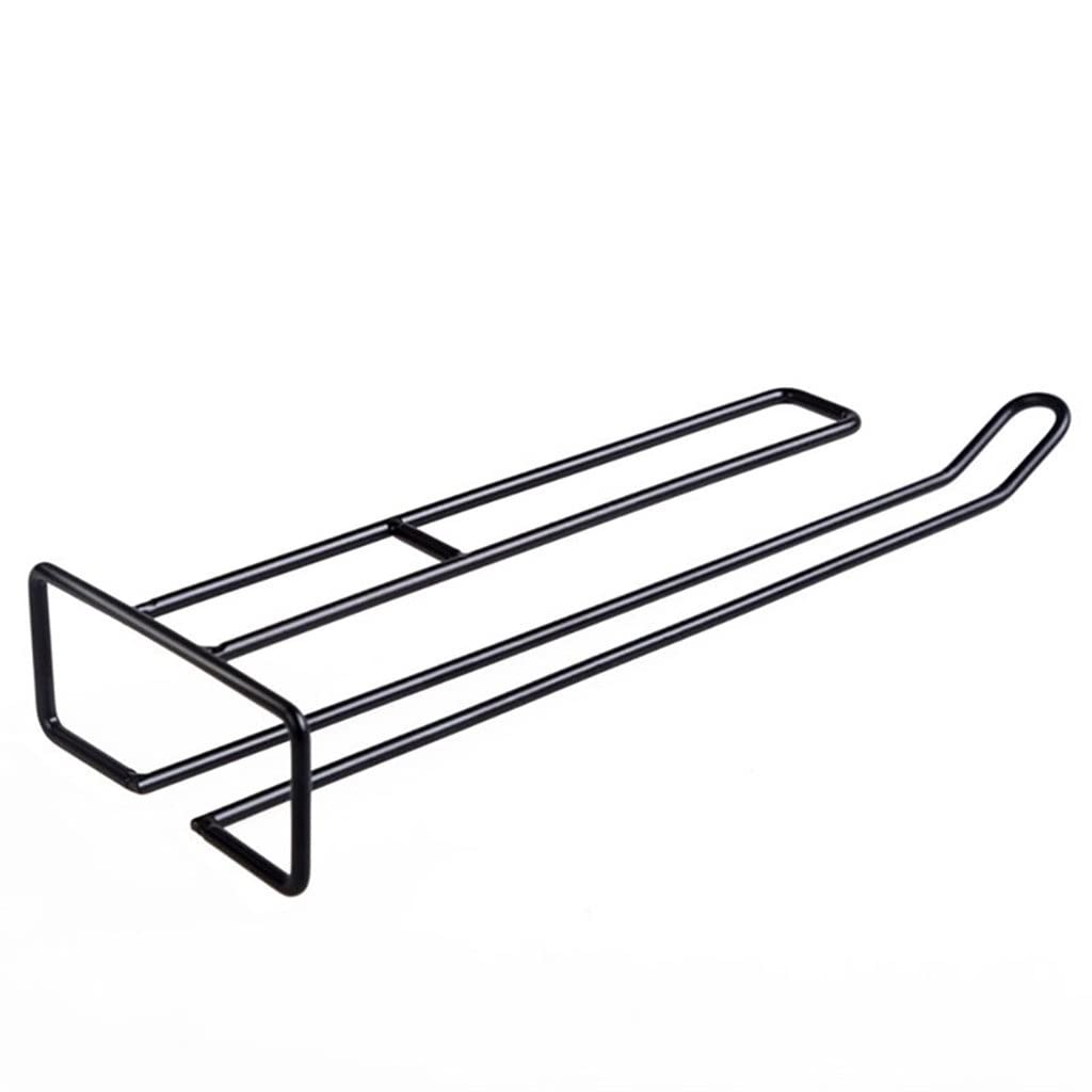 Stainless Steel Hanging Wine Glass Rack with Bar Hanger Shelf - Iron Wine Holder for Kitchen, Bar & Dining Room Decor - Includes Paper Roll (One Size, Color as Shown) - Perfect for Home Entertaining & Wine Storage Organization