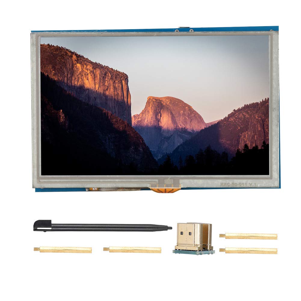 5 Inch 800x480 HDMI Touch Screen LCD Display for Raspberry Pi 3/2/B+ - HD Monitor with IPS Panel for DIY Projects, Gaming & Smart Home Control