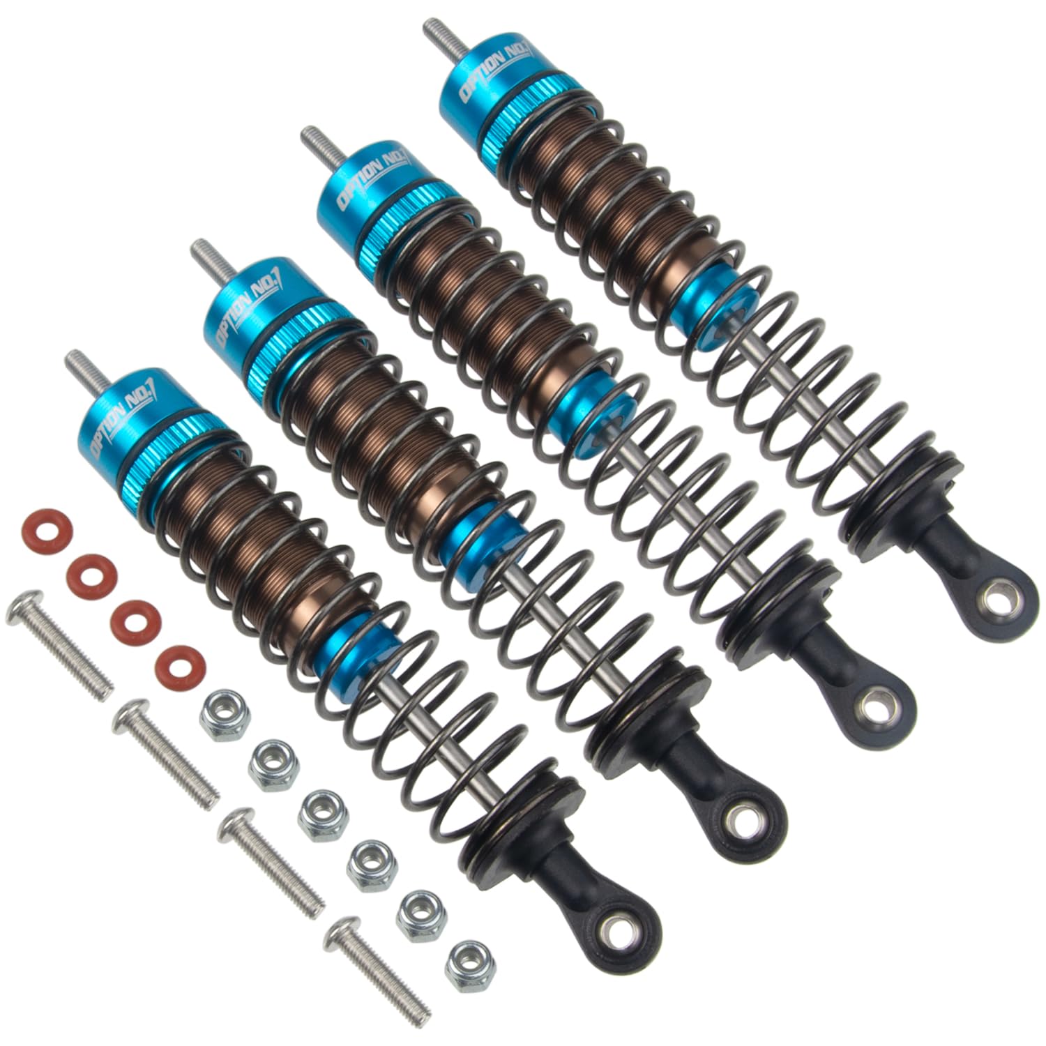 Adjustable Aluminum Front & Rear Oil Shock Absorbers for Tamiya CW-01 Chassis - Upgrade Parts for Lunch Box & Midnight Pumpkin RC Cars - Perfect for Off-Road Racing and Custom RC Builds
