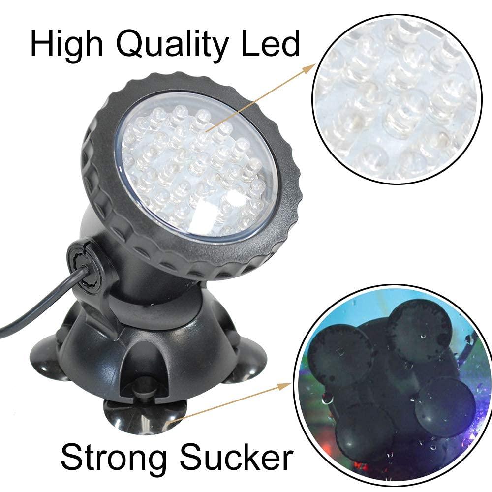 iMeshbean 12-LED Submersible Pond Lights for Pools, Fountains & Waterfalls - 4/6 Pack Underwater LED Lights with Color Lens & Remote Control - Perfect for Garden, Backyard, and Landscape Lighting