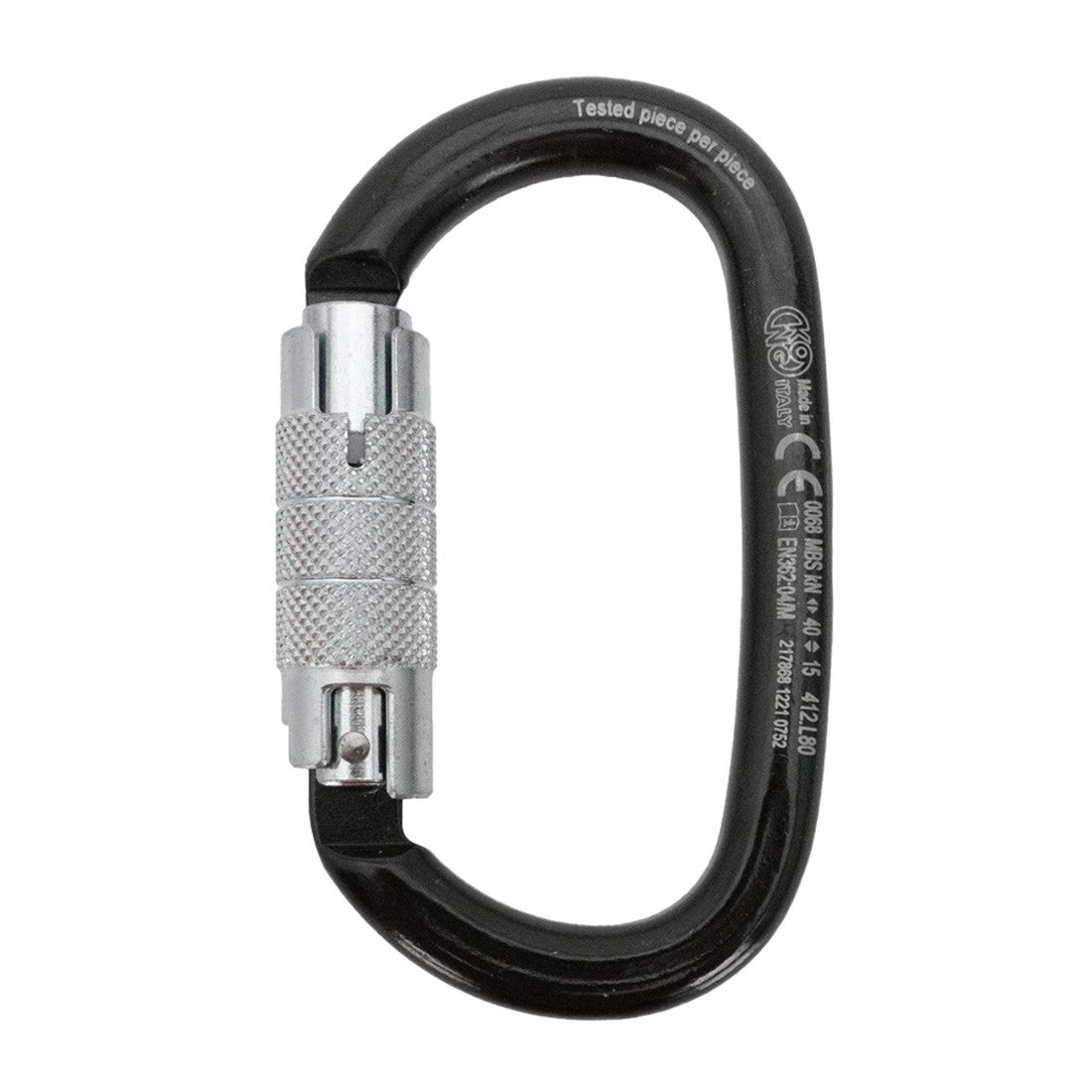 Liberty Mountain Steel Carabiner Twist Lock Oval - Heavy Duty Climbing Carabiner for Rock Climbing, Hiking, Camping & Outdoor Gear - Durable Oval Shaped Locking Carabiner for Safety Equipment