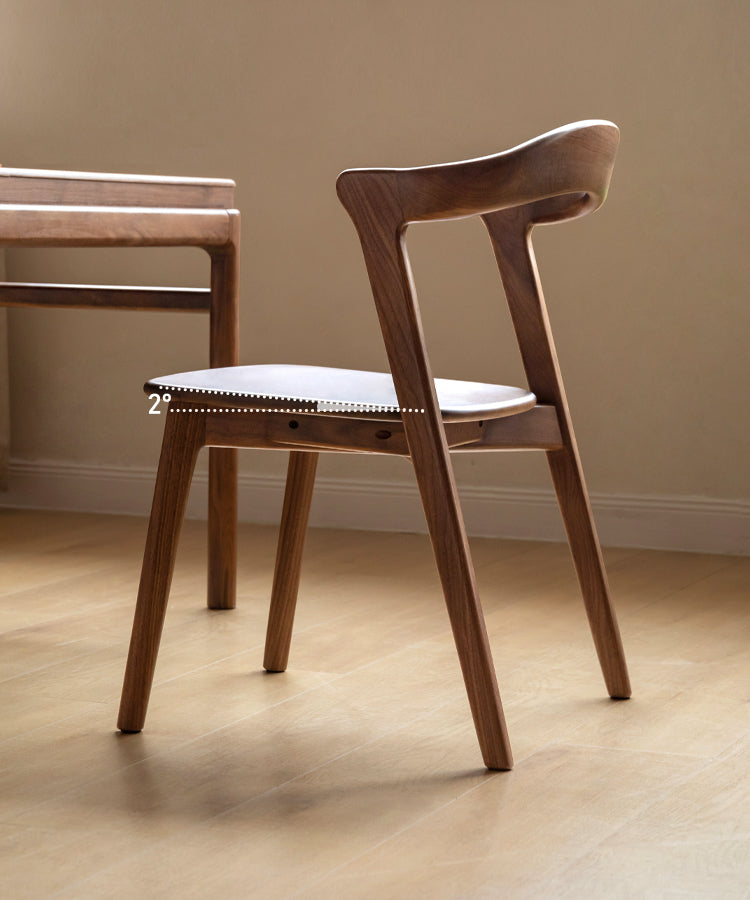 Premium Black Walnut & Ash Solid Wood Dining Chair - Handcrafted Modern Farmhouse Style for Kitchen, Dining Room & Home Decor