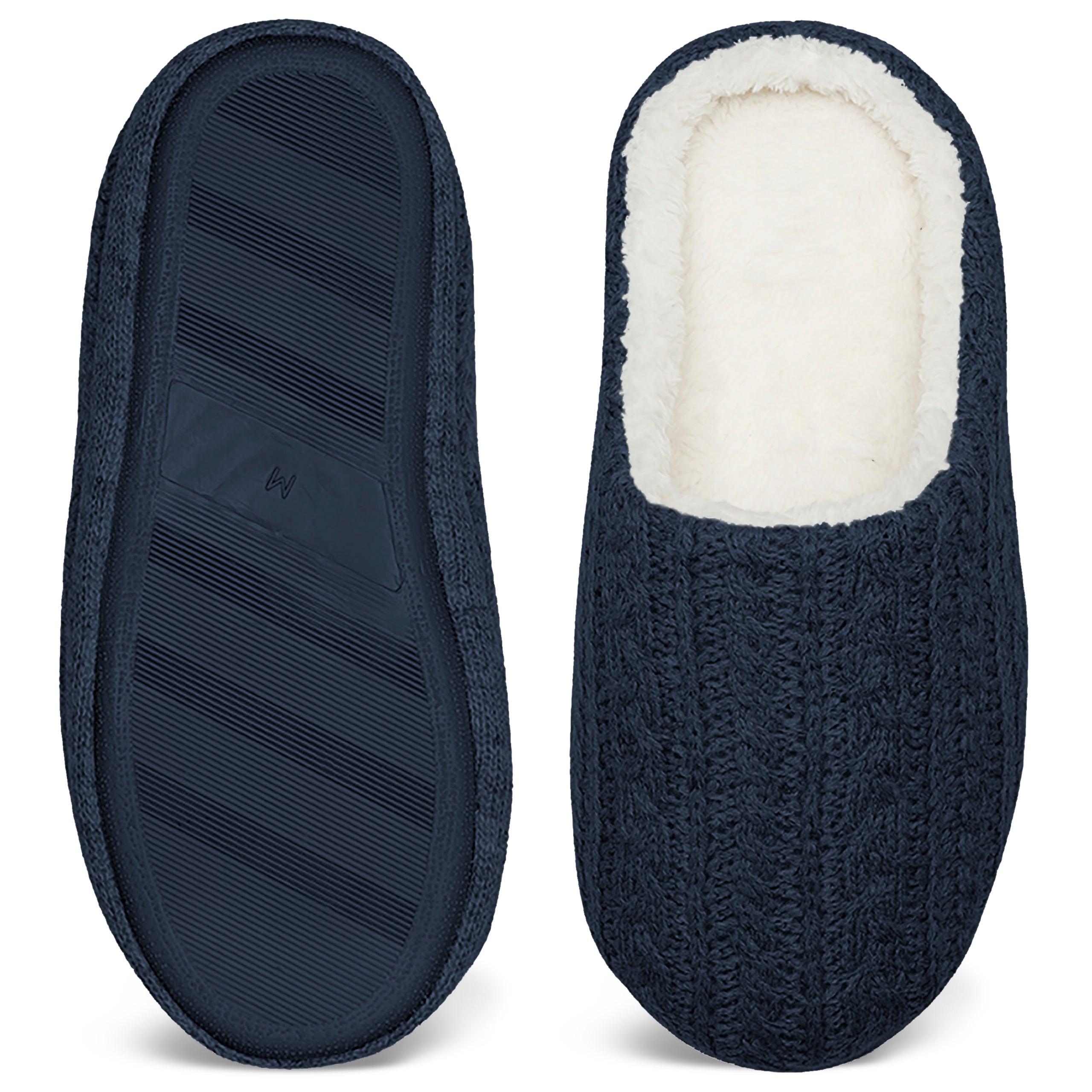 Cozy Women's Cable Knit Slippers - Warm Indoor/Outdoor House Shoes for Winter Comfort - Perfect for Home, Office & Relaxation