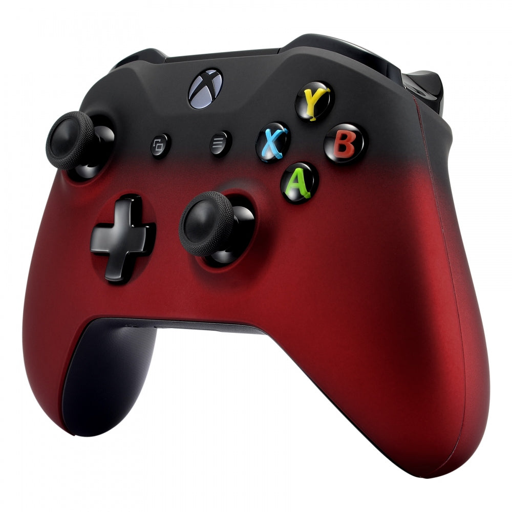 eXtremeRate Shadow Red Replacement Front Shell & Back Panel for Xbox One X & One S Controller - Custom Gaming Accessories for Enhanced Gameplay Experience
