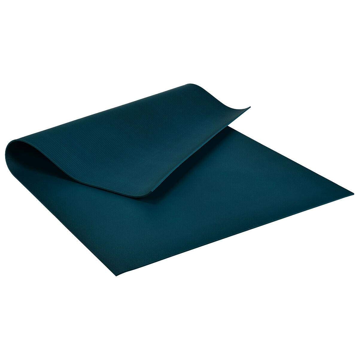 CARTERE Large 6' x 4' x 8mm Thick Blue Gym Exercise Mat - Non-Slip Workout Flooring for Home Gym, Yoga, Pilates & Fitness Training | Perfect for Workout, Stretching & Gymnast Practice