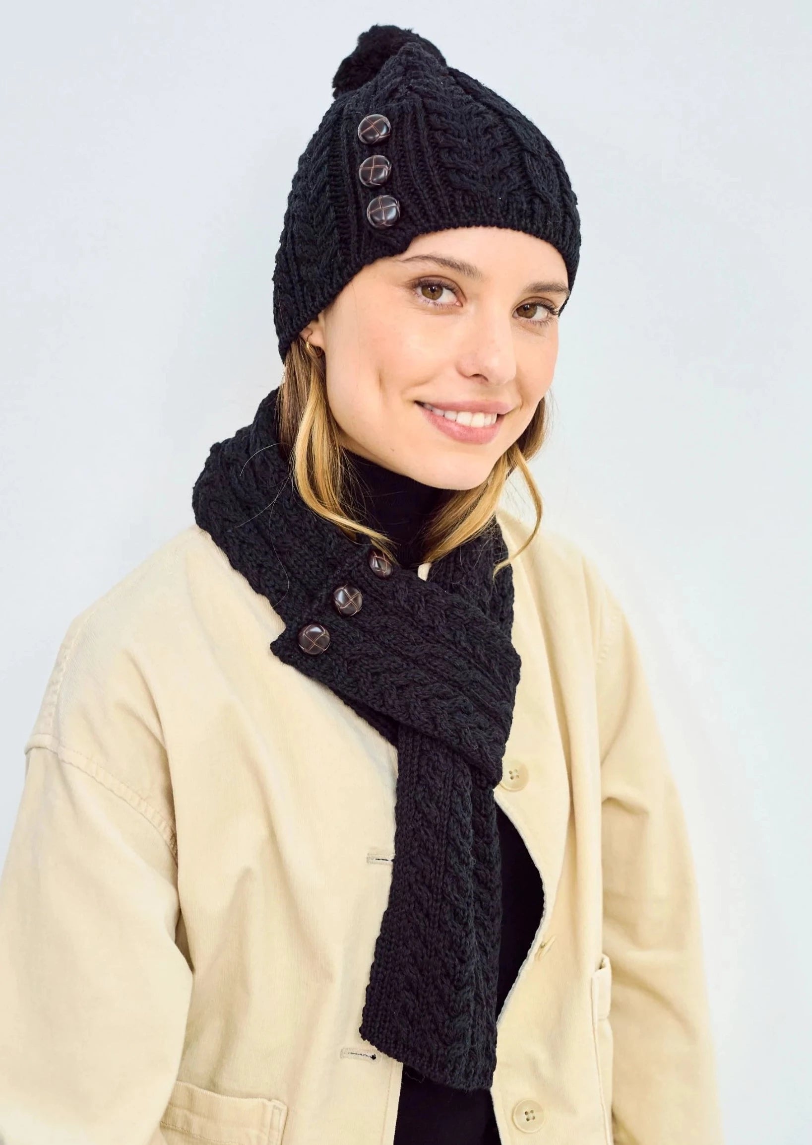 Aran Loop Scarf for Women - Soft Chunky Knit Infinity Scarf - Warm Winter Accessory for Cold Weather, Outdoor Activities and Fashion Outfits