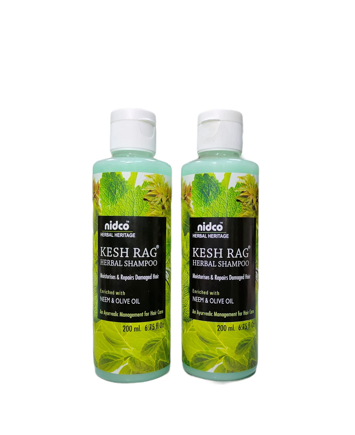 NIDCO Herbal Shampoo for Hair Care - Anti Dandruff Treatment with Natural Ingredients (2 Pack, 200ml Each) - Perfect for Daily Use & Scalp Health Maintenance