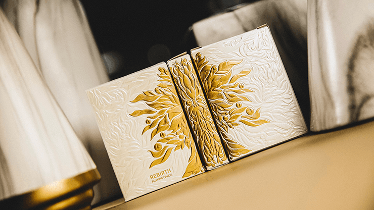 Rebirth Playing Cards - Premium White Deck for Magic Tricks, Poker & Cardistry | Perfect for Professional Magicians, Poker Players & Card Enthusiasts