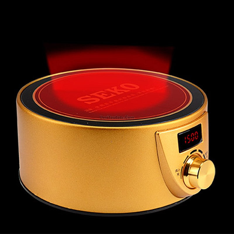 Golden Induction Cooker Teapot Warmer - Fast Heating Electric Kettle for Coffee & Tea - Perfect for Home, Office, and Kitchen Use
