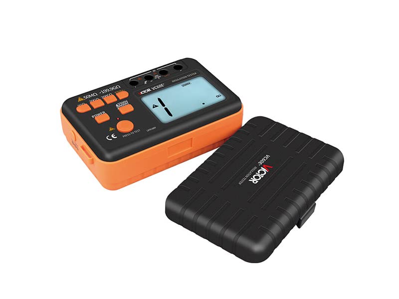VC60E+ Digital Insulation Resistance Tester 1000V/2500V/5000V Megohmmeter - Perfect for Electrical Safety Testing, Industrial Maintenance & Home Wiring Inspection