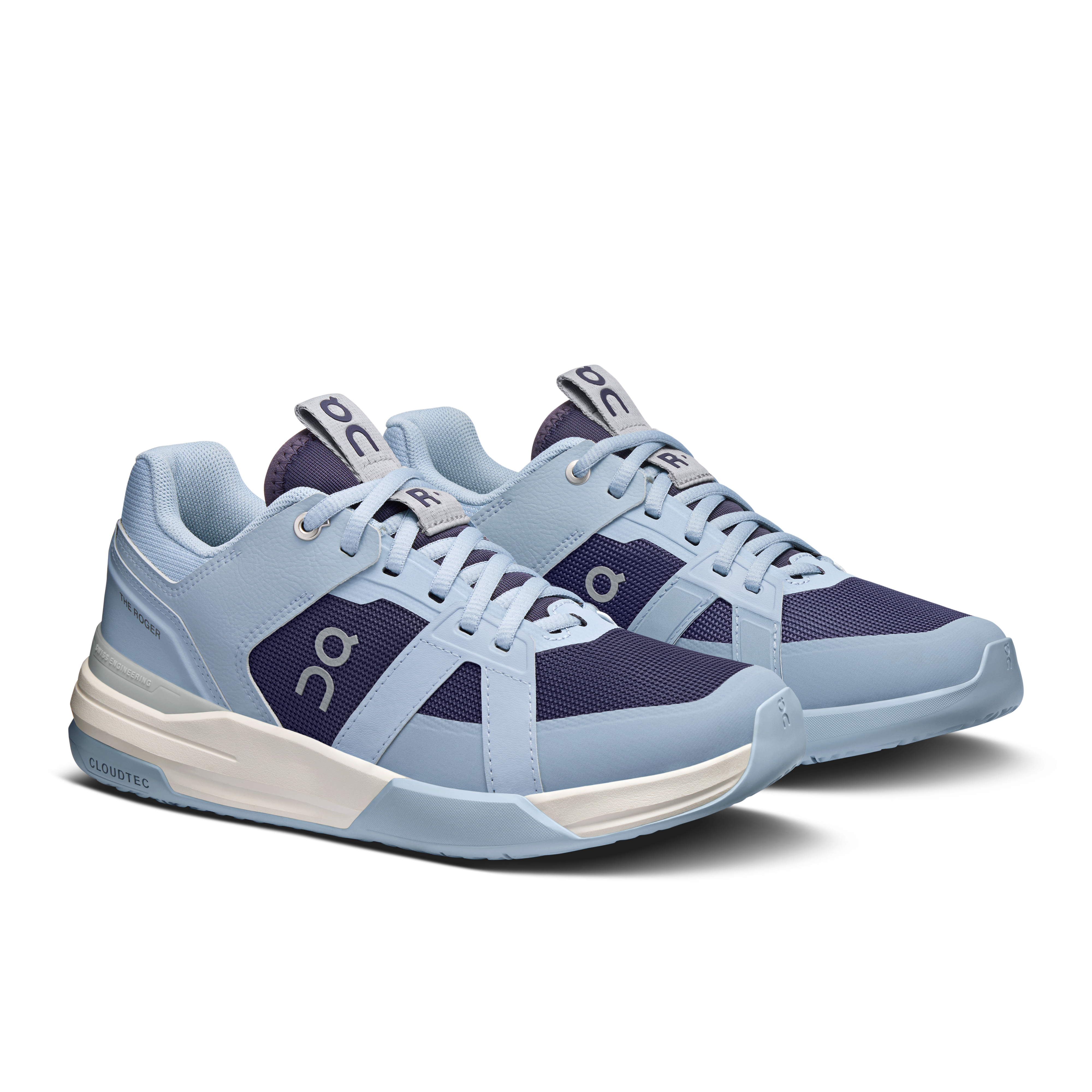 On Running Women's The Roger Clubhouse Pro Sneakers - Light Blue & Navy Running Shoes for Women | Comfortable Athletic Shoes for Jogging, Gym Workouts & Casual Wear