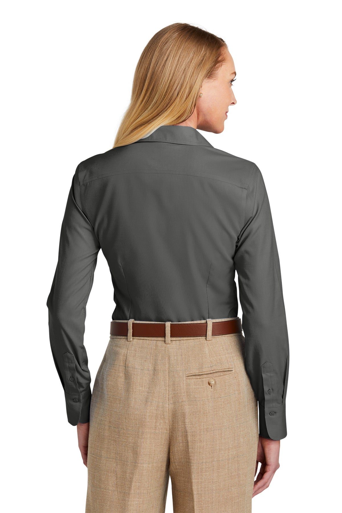 Brooks Brothers Women's Wrinkle-Free Stretch Nailhead Button-Down Shirt in Deep Black | Office Wear & Business Casual Outfits