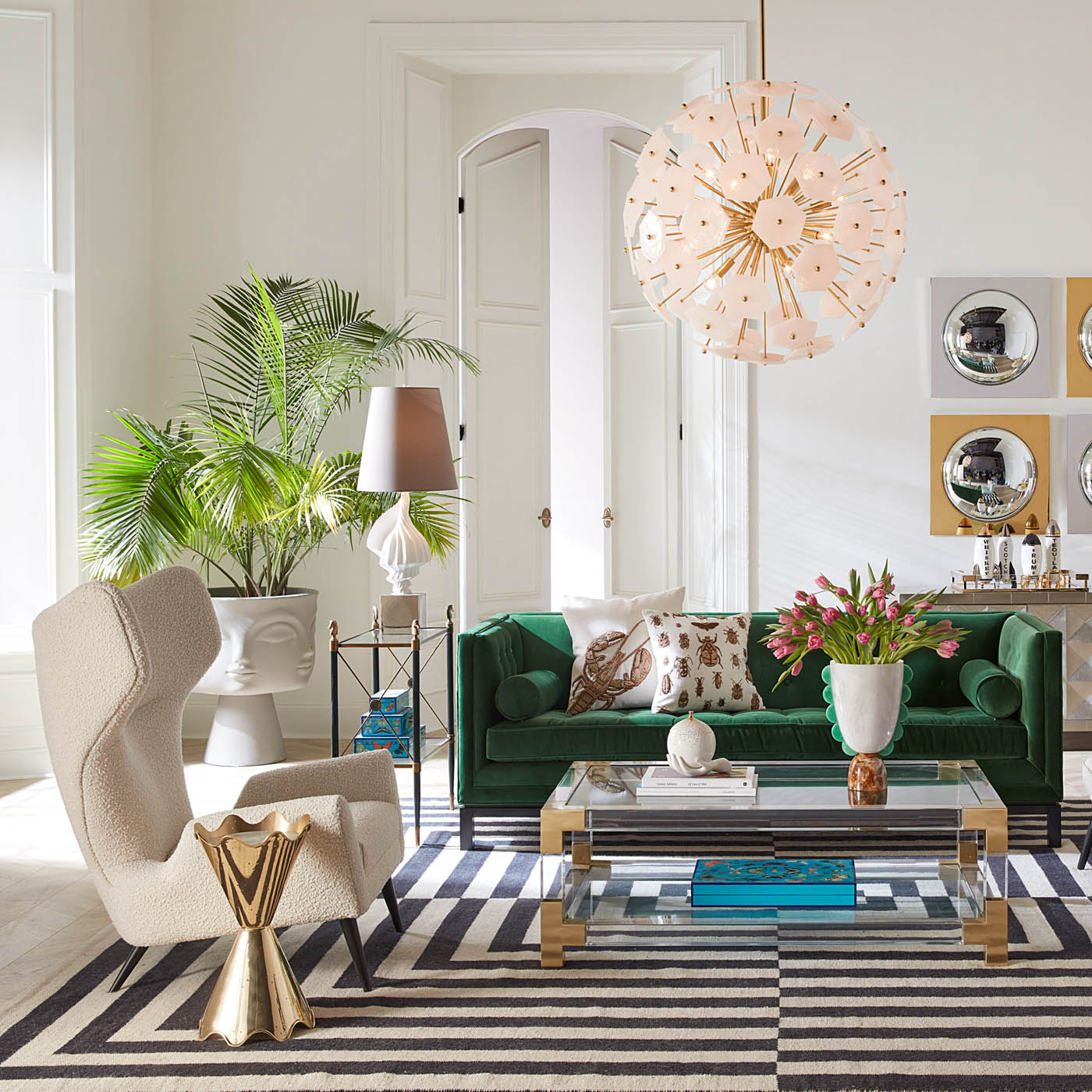 Jacques Grand Cocktail Table - Modern Round Coffee Table for Living Room, Perfect for Home Decor & Entertaining Guests