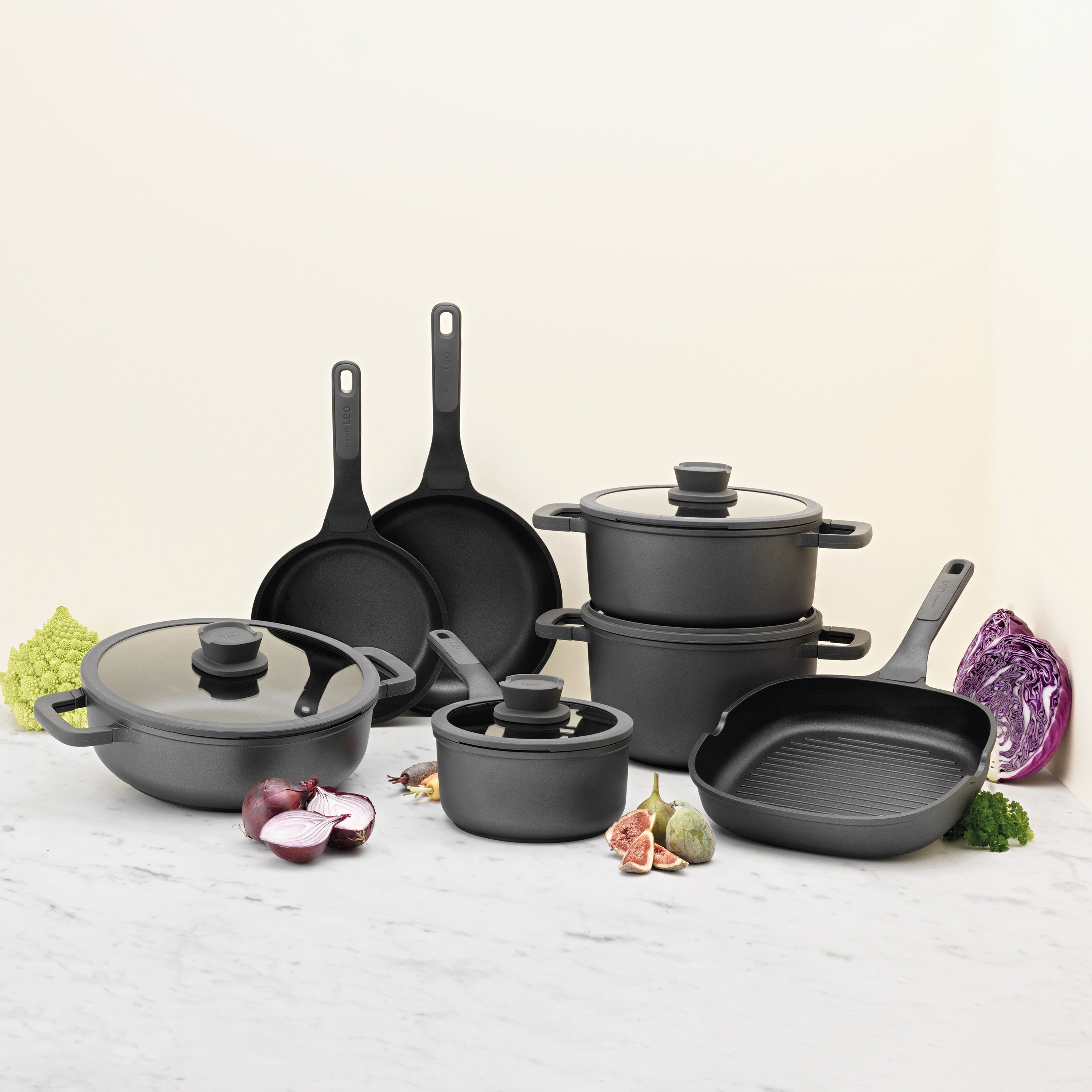 BergHOFF Stone 8-Inch Nonstick Fry Pan, 1.3 Quart Ceramic Coated Skillet - Perfect for Eggs, Pancakes & Small Meals | Oven & Dishwasher Safe