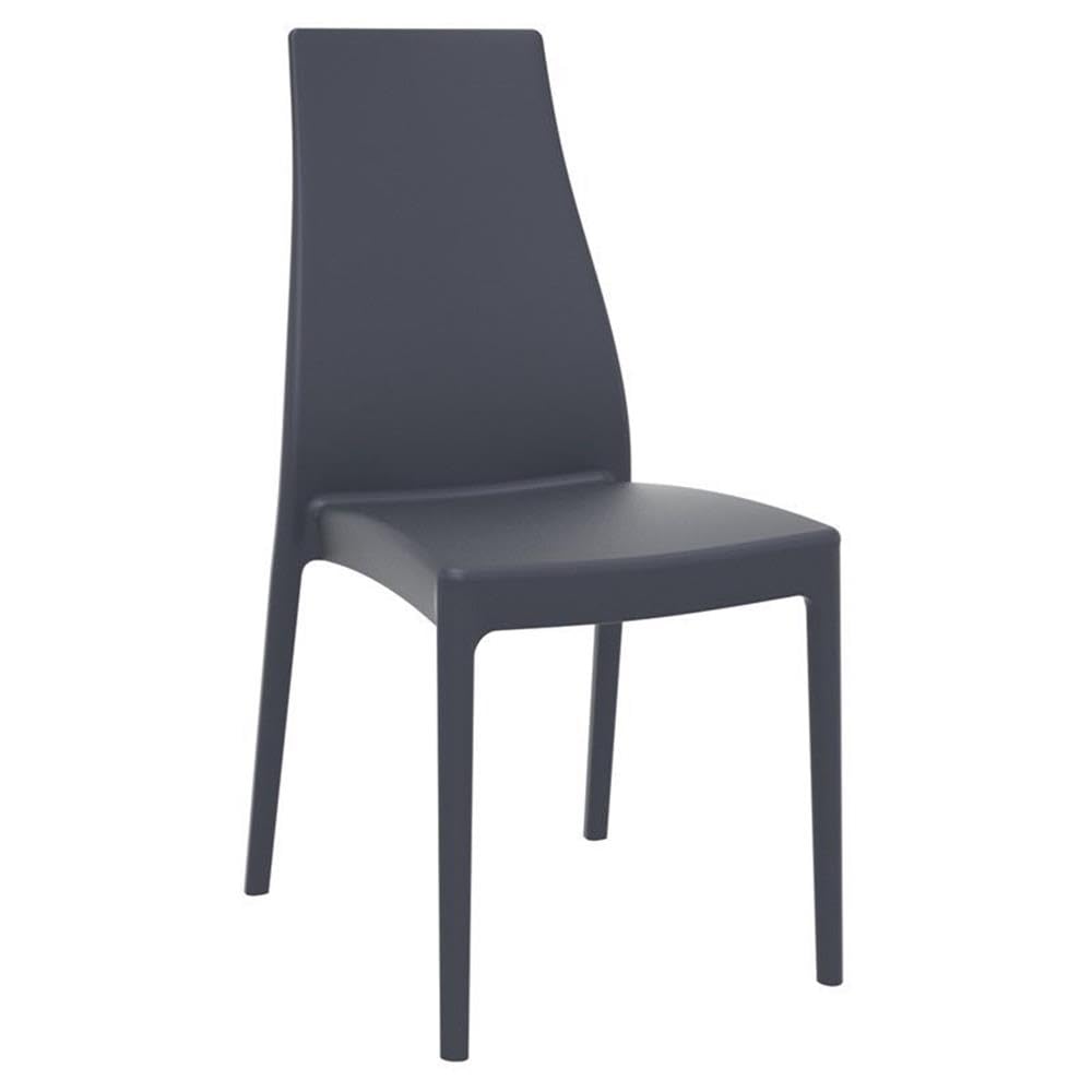 Dark Gray Compamia Miranda Patio Dining Chairs (Set of 2) - Weather-Resistant Outdoor Furniture for Garden, Deck, Poolside & Backyard Relaxation