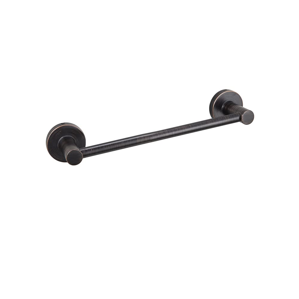Oil Rubbed Bronze 12 Inch Stainless Steel Towel Rack - Wall Mount Bathroom & Kitchen Towel Holder for Bath Towels, Dish Cloths - Durable Rustproof Design for Home, Spa, Hotel Use