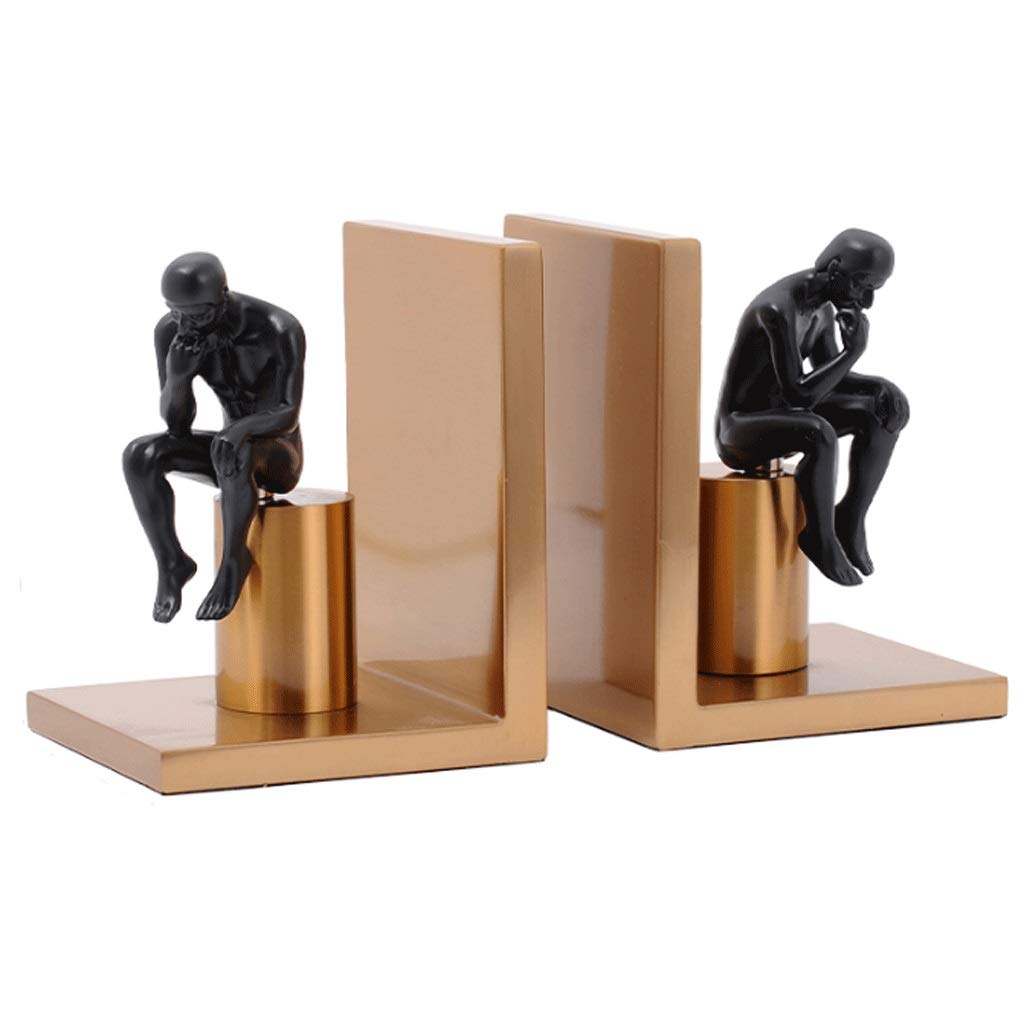 Minimalist Horse Head Bookends - Stylish Book Stand for Textbooks, Cookbooks, DVDs, Video Games & Coloring Books - Office & Study Bookshelf Décor for Adults & Kids - Perfect for Home, Office & Library Organization (Color: Black)