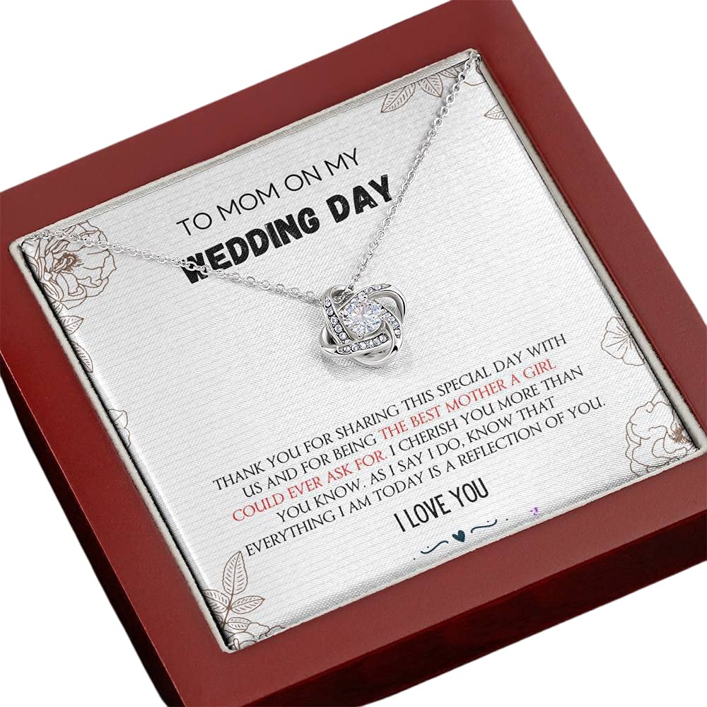 Elegant Love Knot Necklace for Mother of the Bride - Perfect Wedding Gift from Bride or Groom | Thoughtful Present for Mother-in-Law, Stepmom & Special Moms | Ideal for Weddings, Anniversaries & Mother's Day