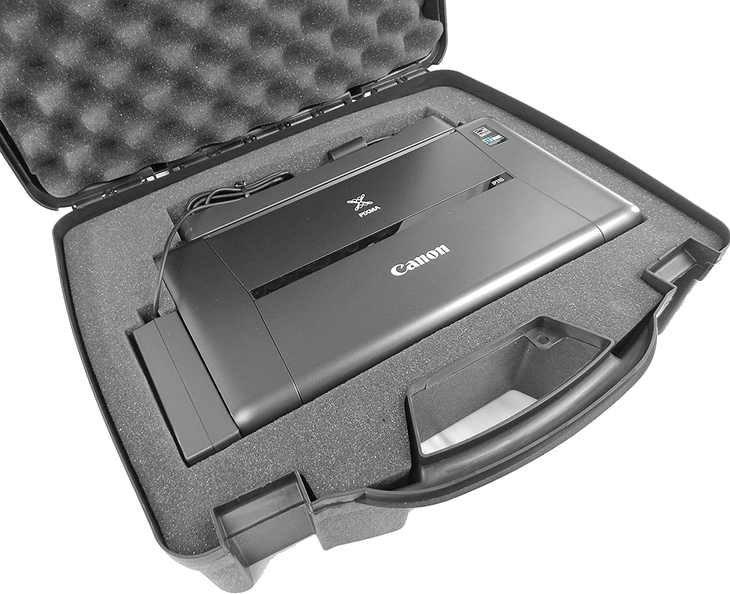 CASEMATIX Travel Case for Canon Pixma iP110 Wireless Mobile Printer - Portable Protective Storage Bag with Accessories Compartment | Perfect for Business Trips, Outdoor Printing & Office Organization