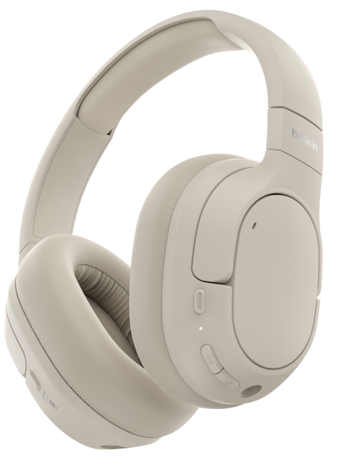 Belkin SoundForm Isolate Active Noise Cancelling Headphones - Wireless & Wired Over-Ear Headset with Hi-Fi Sound, 30H Battery (2 Color Options) for Travel, Work & Gaming