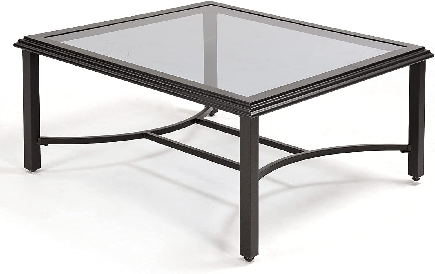 Premium Outdoor Glass Coffee Table - Tempered Glass Top, Durable Patio Garden Furniture for Conversation & Relaxation - Perfect for Backyard, Poolside & Terrace Use
