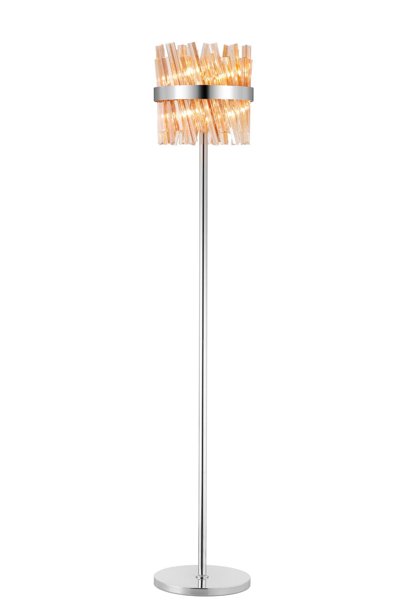 Bellina 8Lt Floor Lamp - Brass, Nickel & Black Finish Options | Modern Standing Light for Living Room, Bedroom & Office Decor