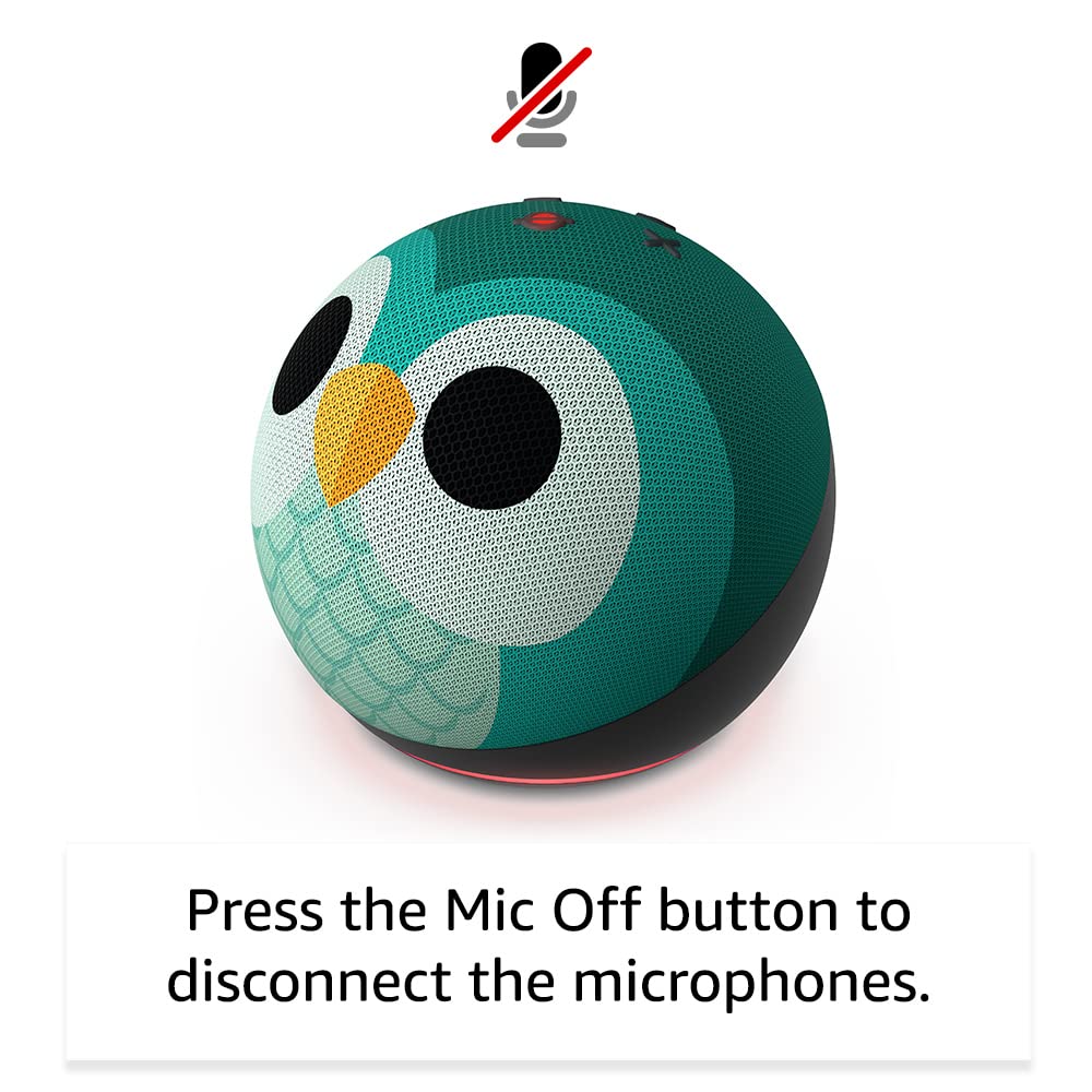 Echo Dot Kids (5th Gen) - Wi-Fi & Bluetooth Smart Speaker with Alexa, 1-Year Amazon Kids+ Subscription - Dragon Design | Fun Learning & Entertainment for Kids